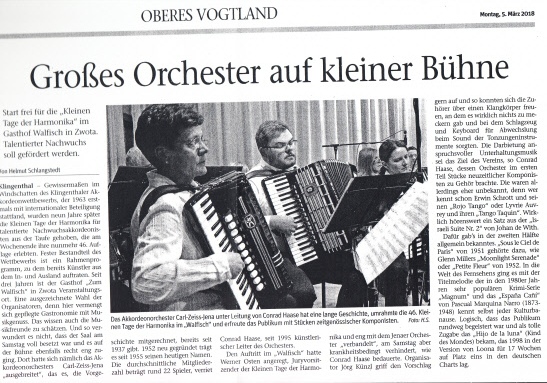 Großes Orchester auf kleiner Bühne